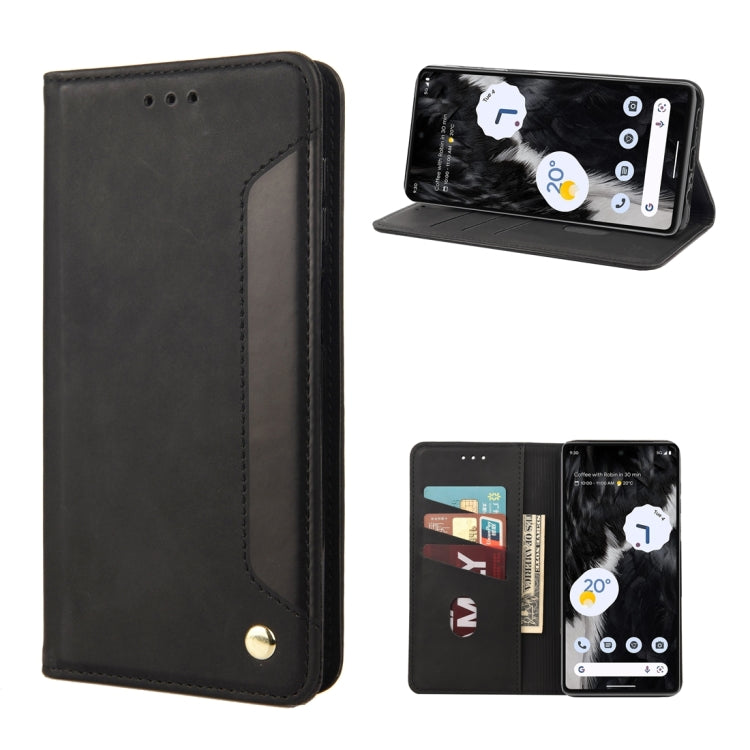 For Google Pixel 7 Pro 5G Skin Feel Splicing Leather Phone Case