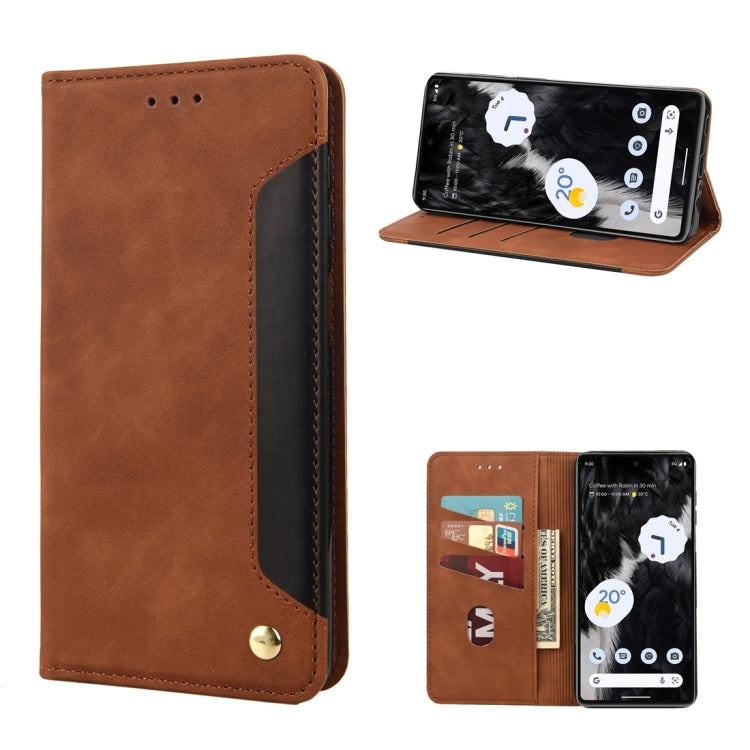 For Google Pixel 7 Pro 5G Skin Feel Splicing Leather Phone Case