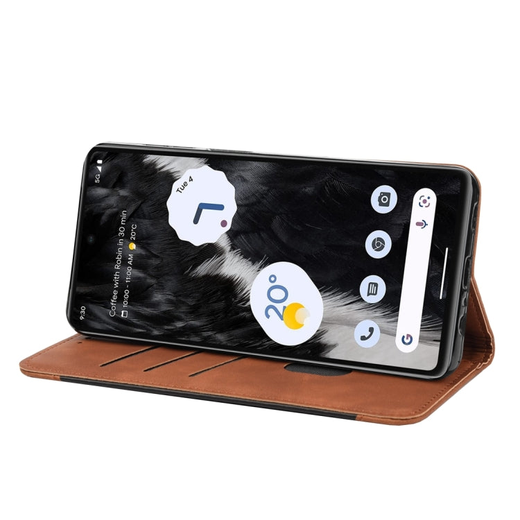 For Google Pixel 7 Pro 5G Skin Feel Splicing Leather Phone Case