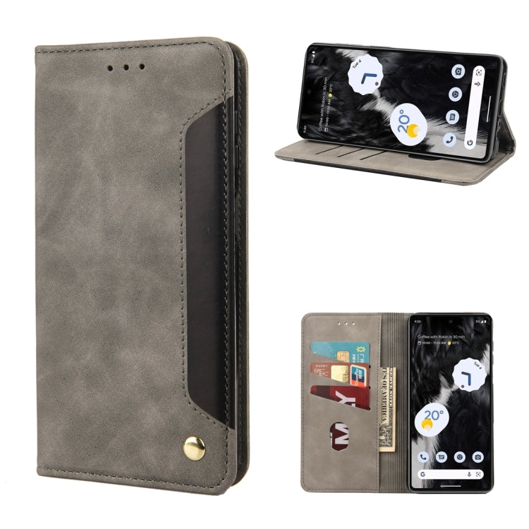 For Google Pixel 7 Pro 5G Skin Feel Splicing Leather Phone Case