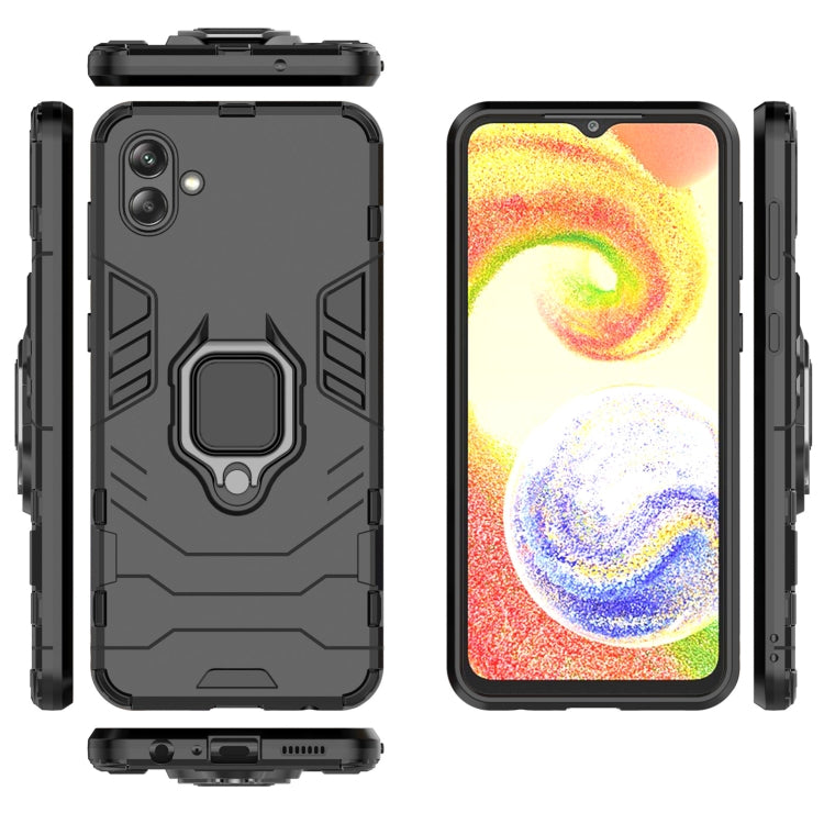 For Samsung Galaxy A04 4G Magnetic Ring Holder PC + TPU Phone Case