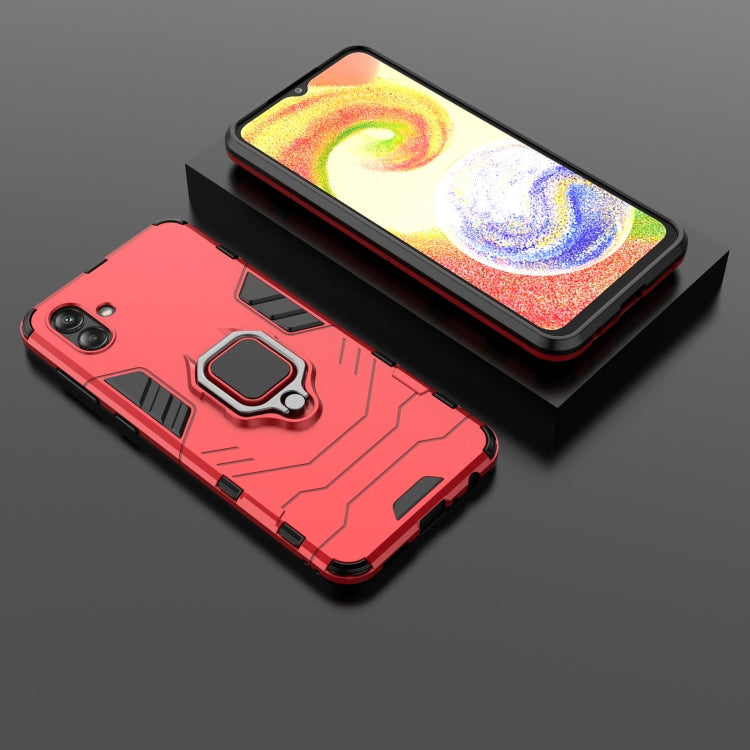 For Samsung Galaxy A04 4G Magnetic Ring Holder PC + TPU Phone Case