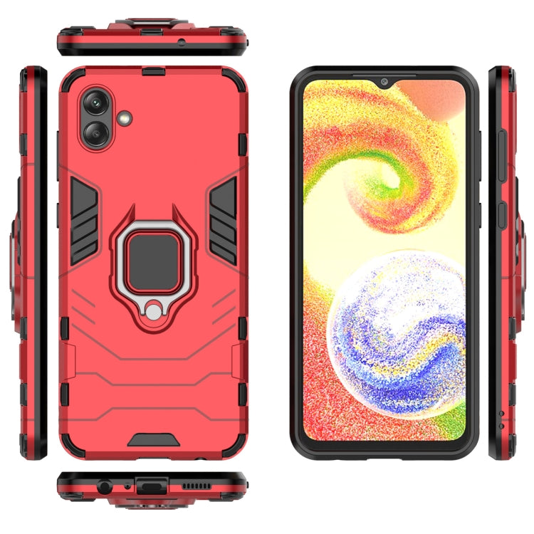 For Samsung Galaxy A04 4G Magnetic Ring Holder PC + TPU Phone Case