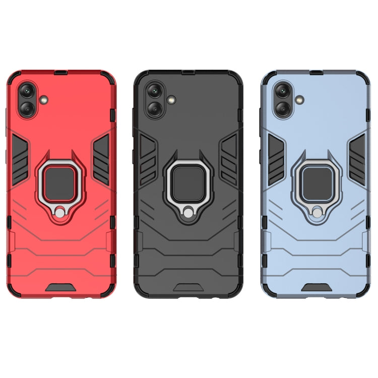 For Samsung Galaxy A04 4G Magnetic Ring Holder PC + TPU Phone Case