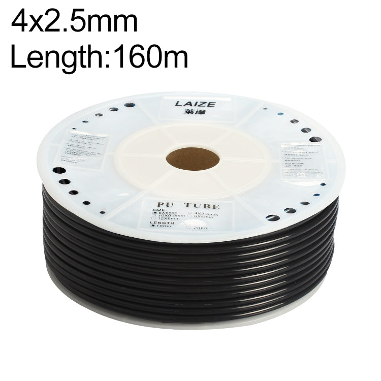 LAIZE Pneumatic Compressor Air Flexible PU Tube, Specification:4x2.5mm, 160m