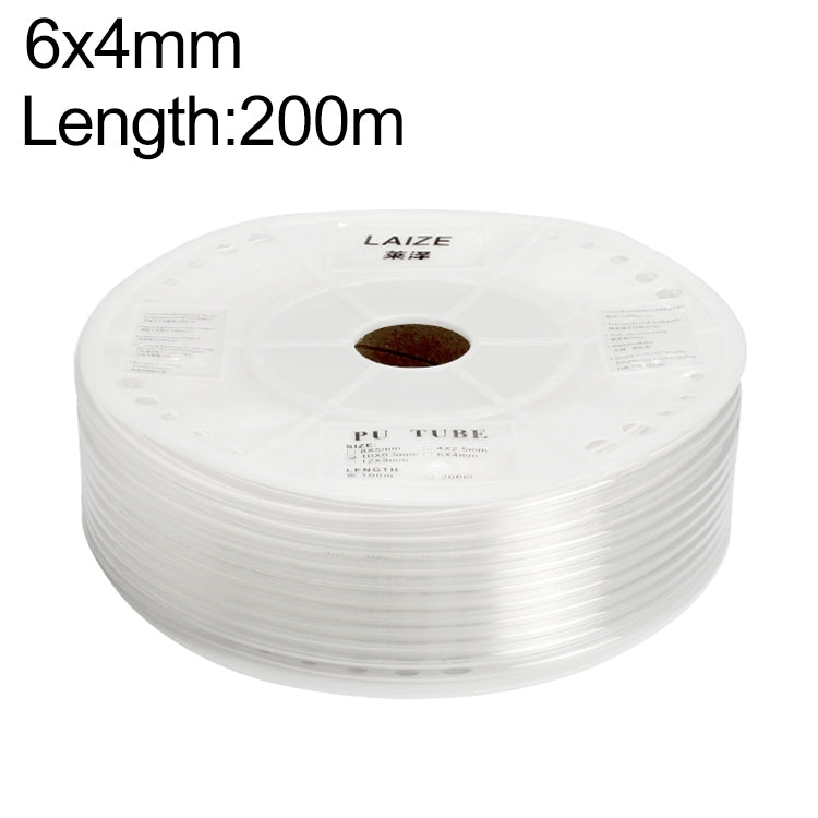 LAIZE Pneumatic Compressor Air Flexible PU Tube, Specification:6x4mm, 200m