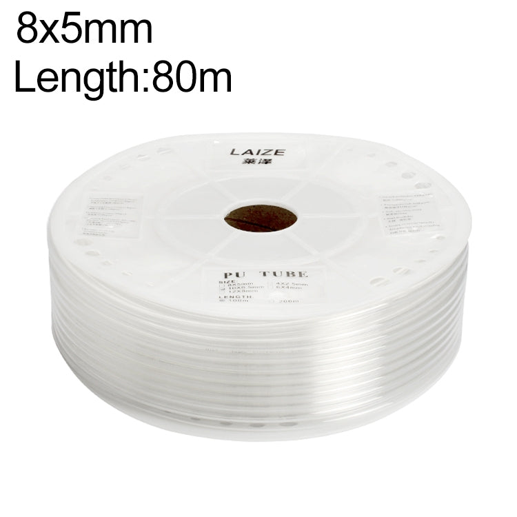 LAIZE Pneumatic Compressor Air Flexible PU Tube, Specification:8x5mm, 80m