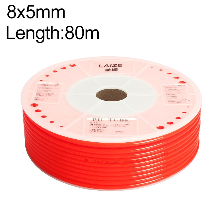 LAIZE Pneumatic Compressor Air Flexible PU Tube, Specification:8x5mm, 80m