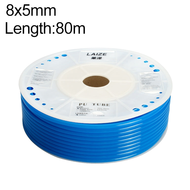 LAIZE Pneumatic Compressor Air Flexible PU Tube, Specification:8x5mm, 80m