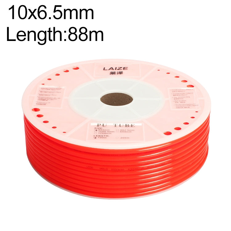 LAIZE Pneumatic Compressor Air Flexible PU Tube, Specification:10x6.5mm, 88m