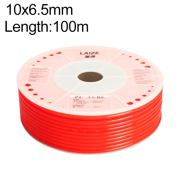 LAIZE Pneumatic Compressor Air Flexible PU Tube, Specification:10x6.5mm, 100m