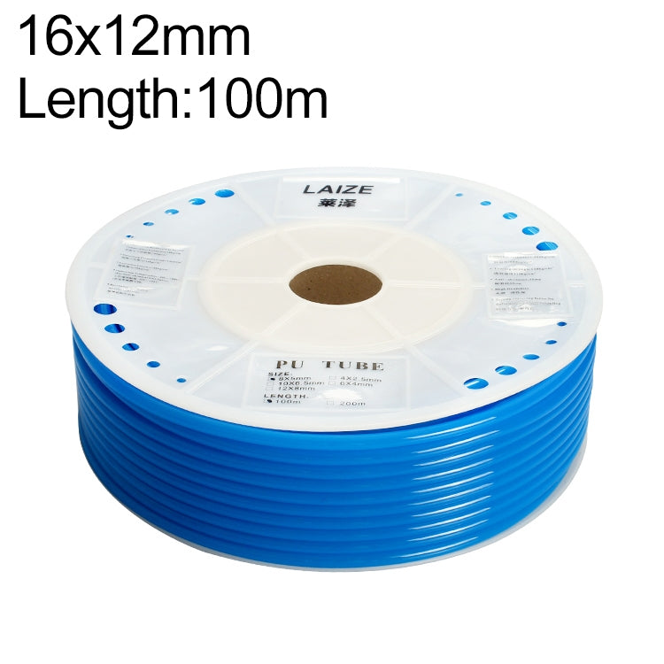 LAIZE Pneumatic Compressor Air Flexible PU Tube, Specification:16x12mm, 100m
