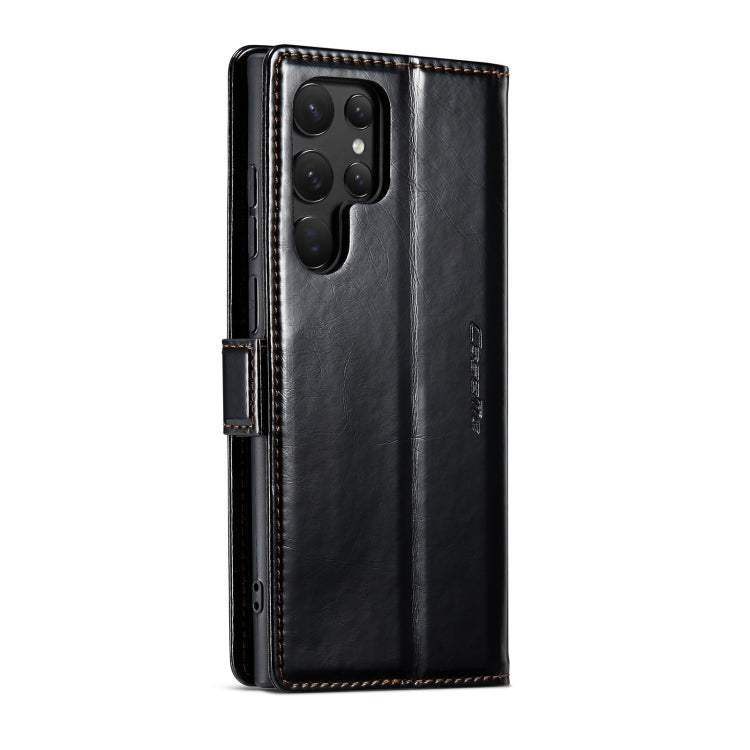 For Samsung Galaxy S22 Ultra 5G CaseMe 003 Crazy Horse Texture Leather Phone Case