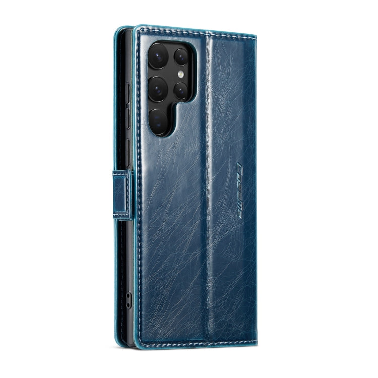 For Samsung Galaxy S22 Ultra 5G CaseMe 003 Crazy Horse Texture Leather Phone Case