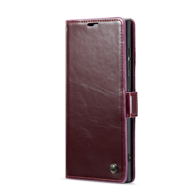 For Samsung Galaxy S22 Ultra 5G CaseMe 003 Crazy Horse Texture Leather Phone Case
