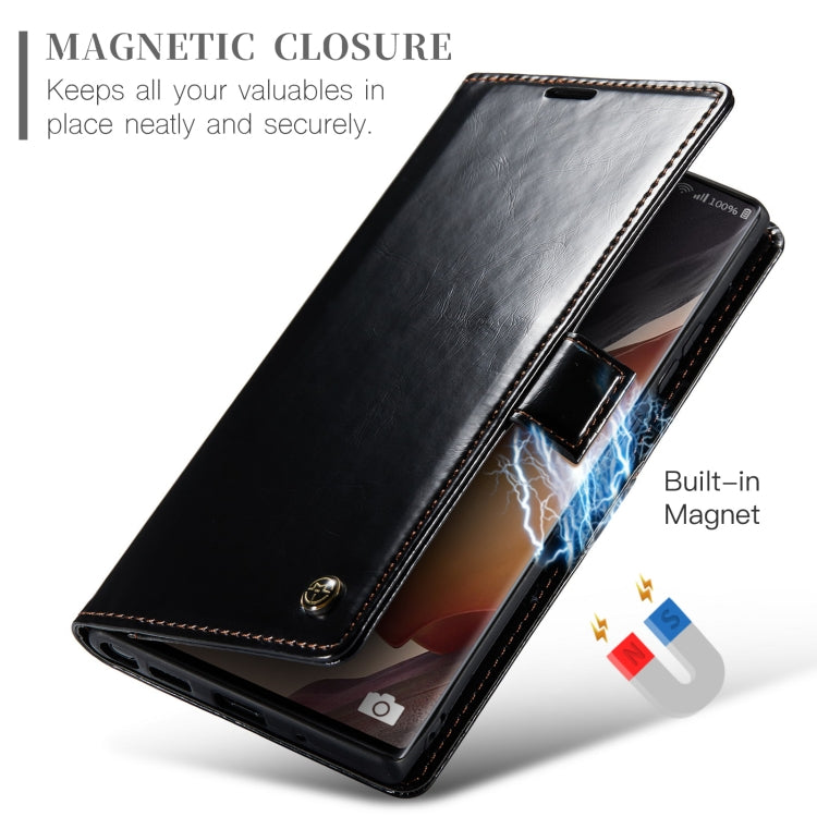 For Samsung Galaxy Note20 Ultra CaseMe 003 Crazy Horse Texture Leather Phone Case