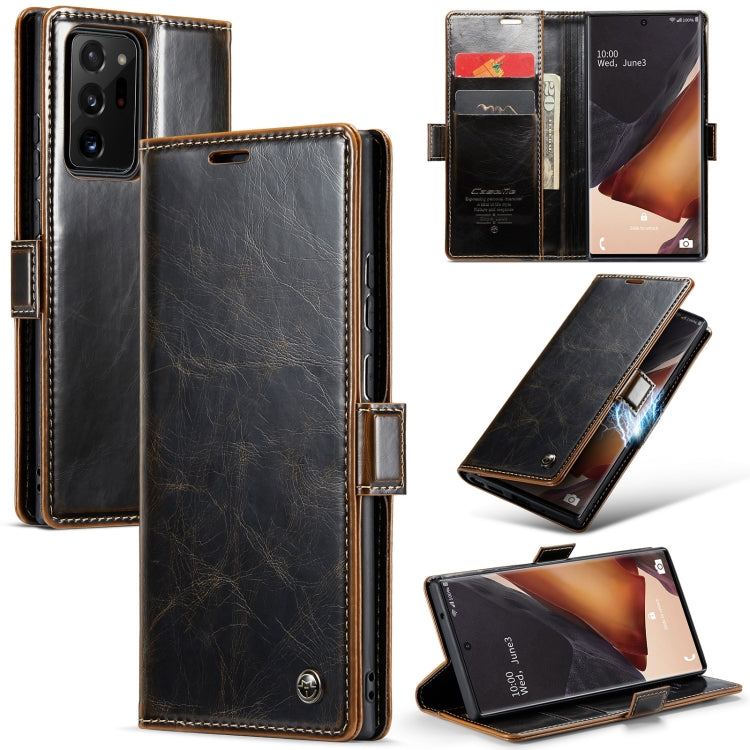 For Samsung Galaxy Note20 Ultra CaseMe 003 Crazy Horse Texture Leather Phone Case