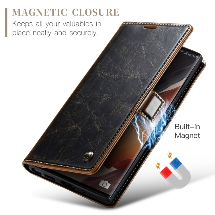 For Samsung Galaxy Note20 Ultra CaseMe 003 Crazy Horse Texture Leather Phone Case
