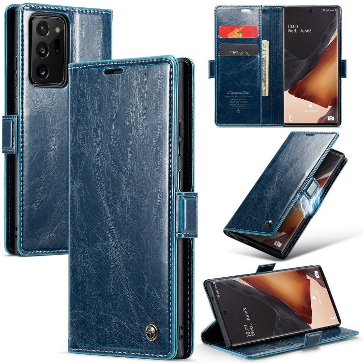 For Samsung Galaxy Note20 Ultra CaseMe 003 Crazy Horse Texture Leather Phone Case