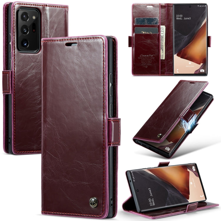 For Samsung Galaxy Note20 Ultra CaseMe 003 Crazy Horse Texture Leather Phone Case