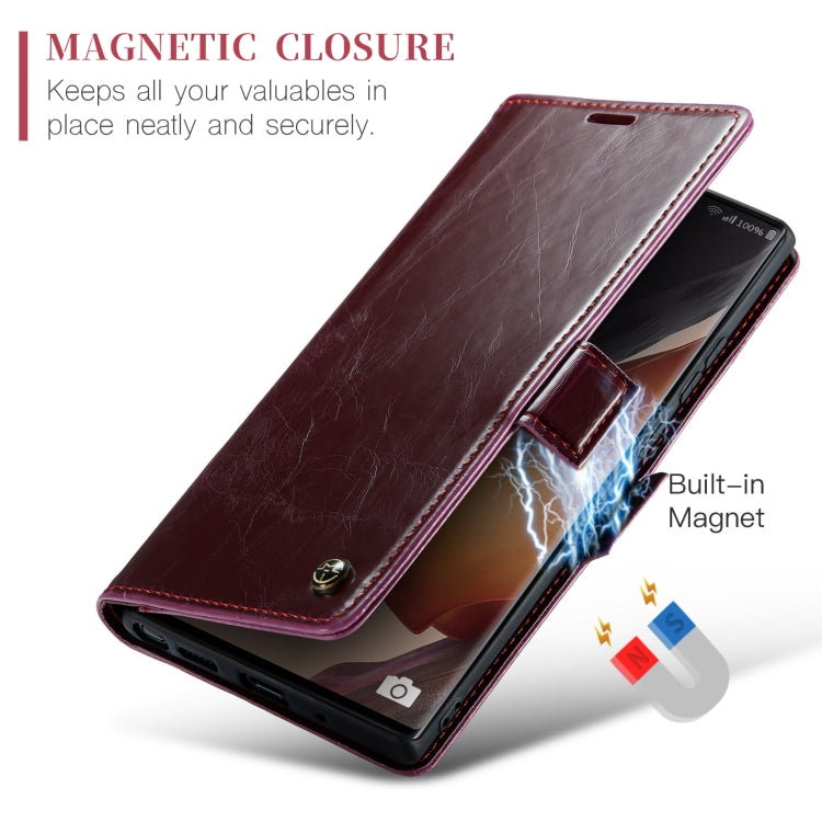 For Samsung Galaxy Note20 Ultra CaseMe 003 Crazy Horse Texture Leather Phone Case