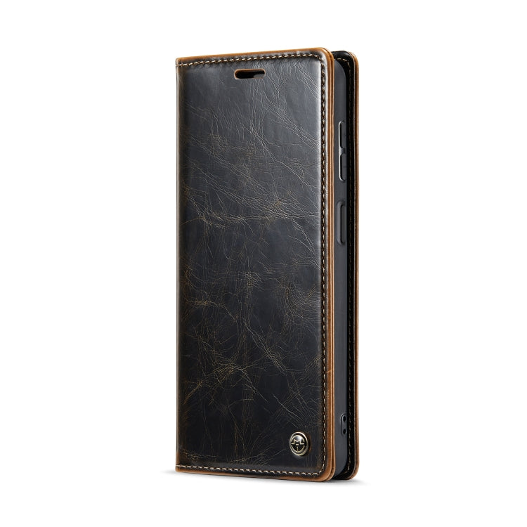 For Samsung Galaxy A12 CaseMe 003 Crazy Horse Texture Leather Phone Case