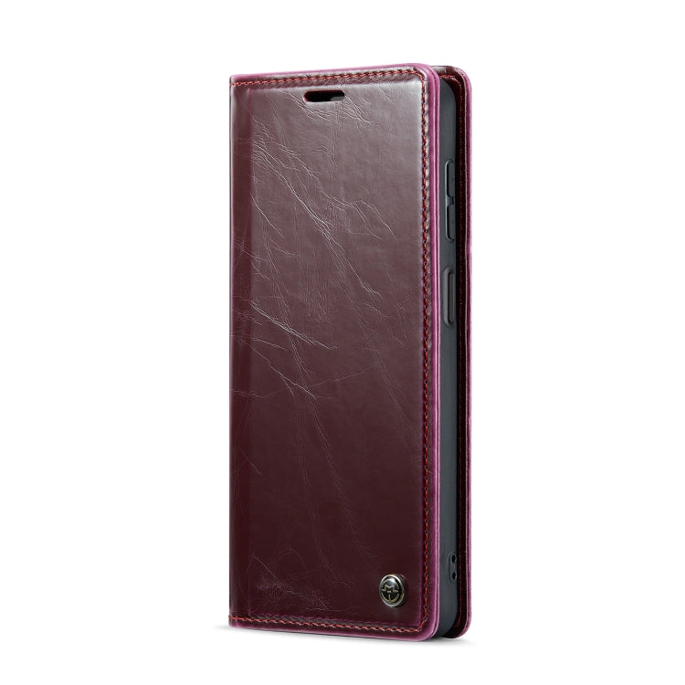 For Samsung Galaxy A12 CaseMe 003 Crazy Horse Texture Leather Phone Case