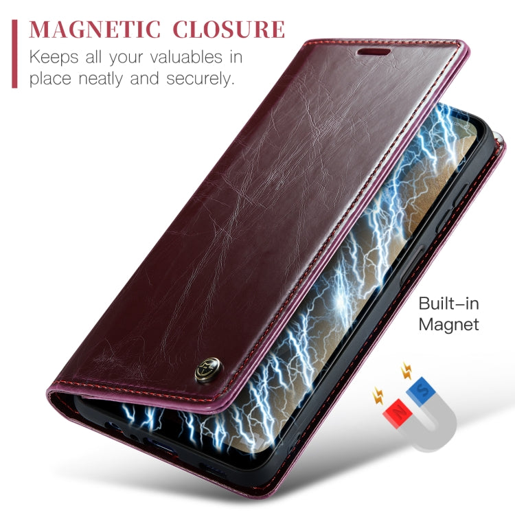 For Samsung Galaxy A12 CaseMe 003 Crazy Horse Texture Leather Phone Case