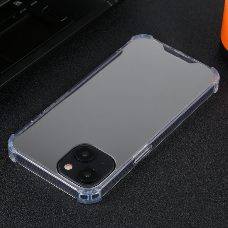 For iPhone 14 Electroplated Mirror Acrylic Four Drop TPU Phone Case