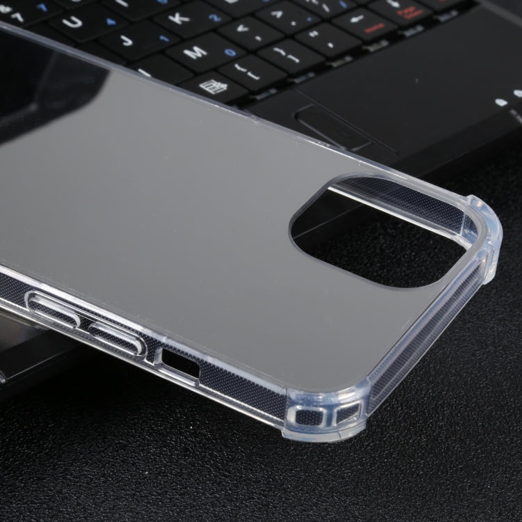 For iPhone 14 Electroplated Mirror Acrylic Four Drop TPU Phone Case
