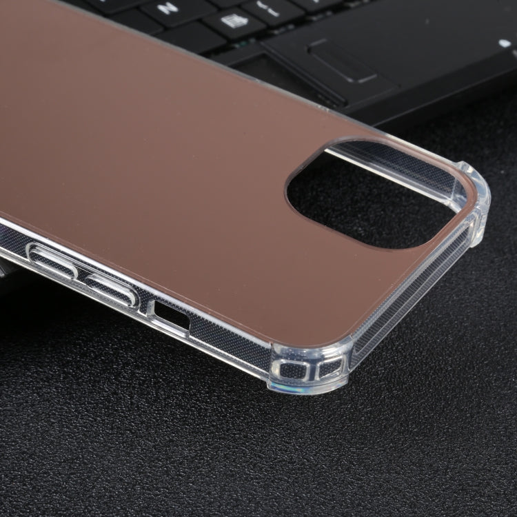 For iPhone 14 Electroplated Mirror Acrylic Four Drop TPU Phone Case