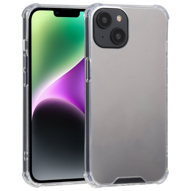 For iPhone 14 Plus Electroplated Mirror Acrylic Four Drop TPU Phone Case