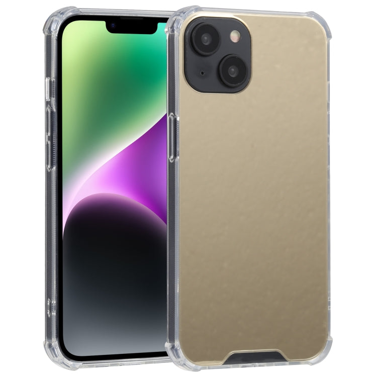 For iPhone 14 Plus Electroplated Mirror Acrylic Four Drop TPU Phone Case
