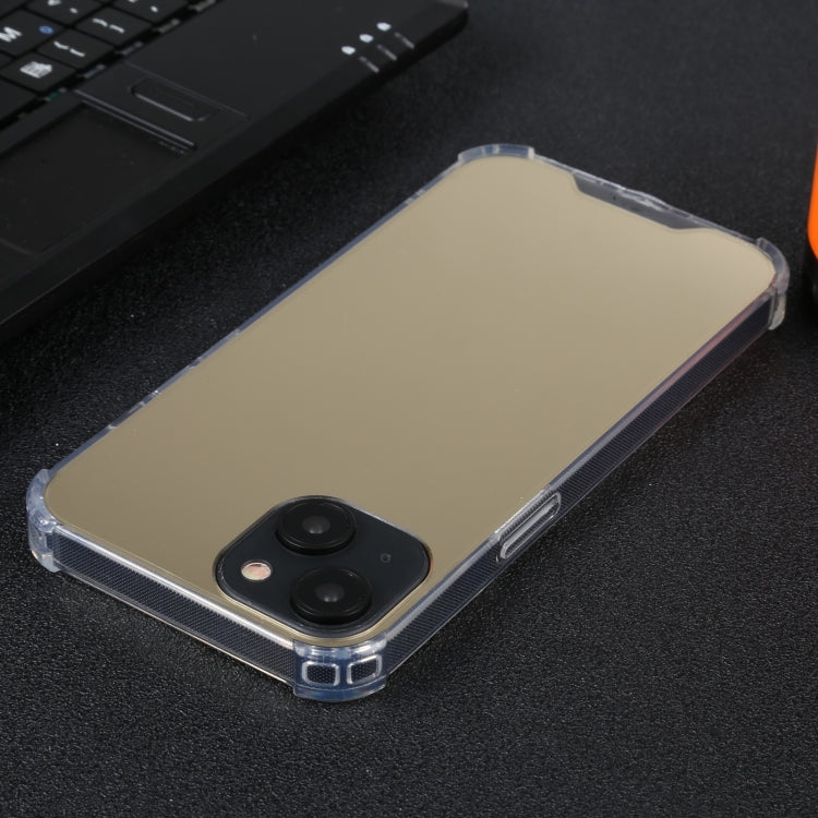 For iPhone 14 Plus Electroplated Mirror Acrylic Four Drop TPU Phone Case