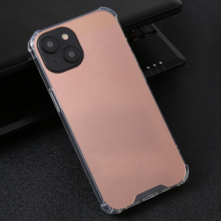 For iPhone 14 Plus Electroplated Mirror Acrylic Four Drop TPU Phone Case