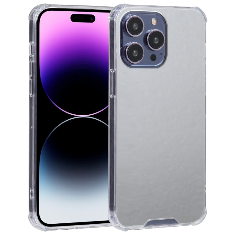 For iPhone 14 Pro Electroplated Mirror Acrylic Four Drop TPU Phone Case