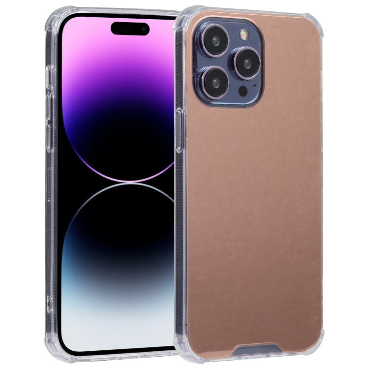 For iPhone 14 Pro Electroplated Mirror Acrylic Four Drop TPU Phone Case