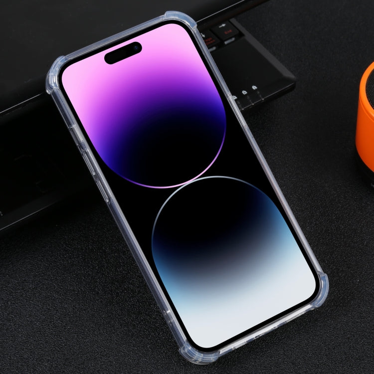 For iPhone 14 Pro Electroplated Mirror Acrylic Four Drop TPU Phone Case