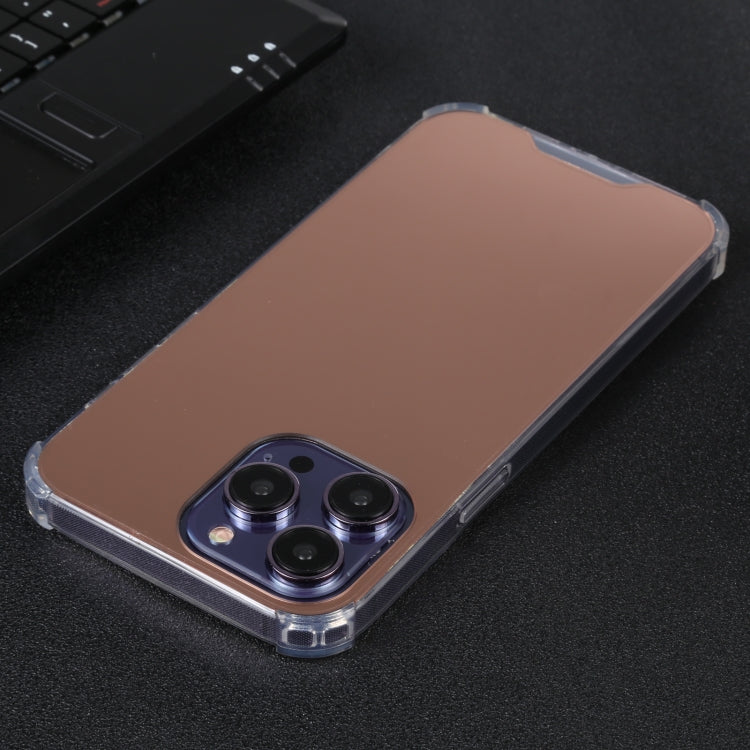 For iPhone 14 Pro Electroplated Mirror Acrylic Four Drop TPU Phone Case