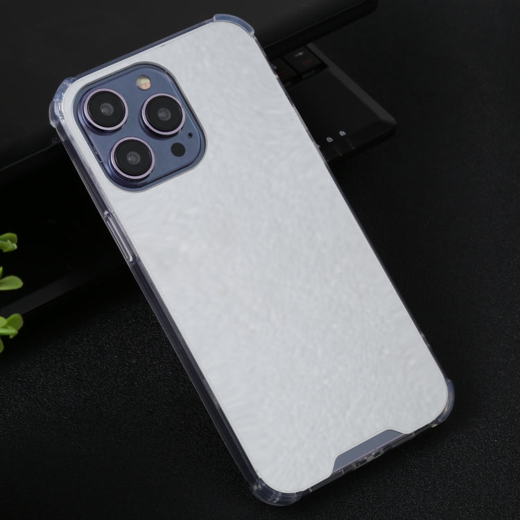 For iPhone 14 Pro Max Electroplated Mirror Acrylic Four Drop TPU Phone Case
