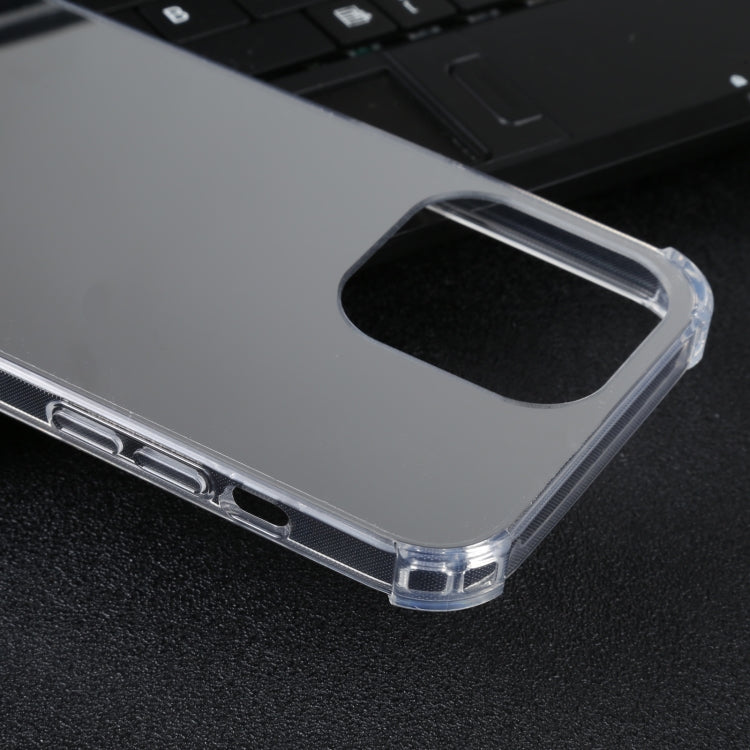 For iPhone 14 Pro Max Electroplated Mirror Acrylic Four Drop TPU Phone Case