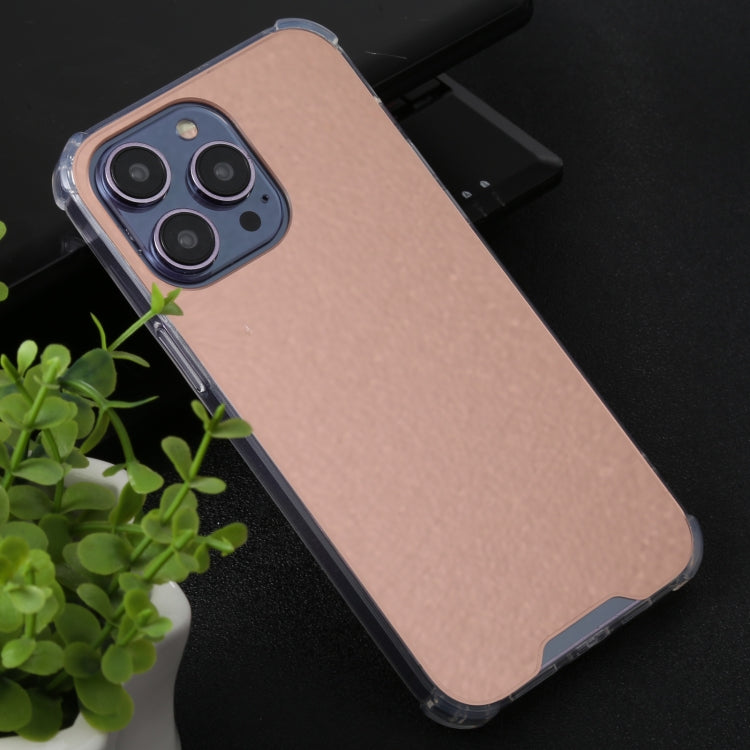 For iPhone 14 Pro Max Electroplated Mirror Acrylic Four Drop TPU Phone Case