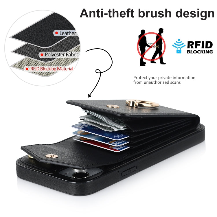 For iPhone 14 Anti-theft RFID Card Slot Phone Case