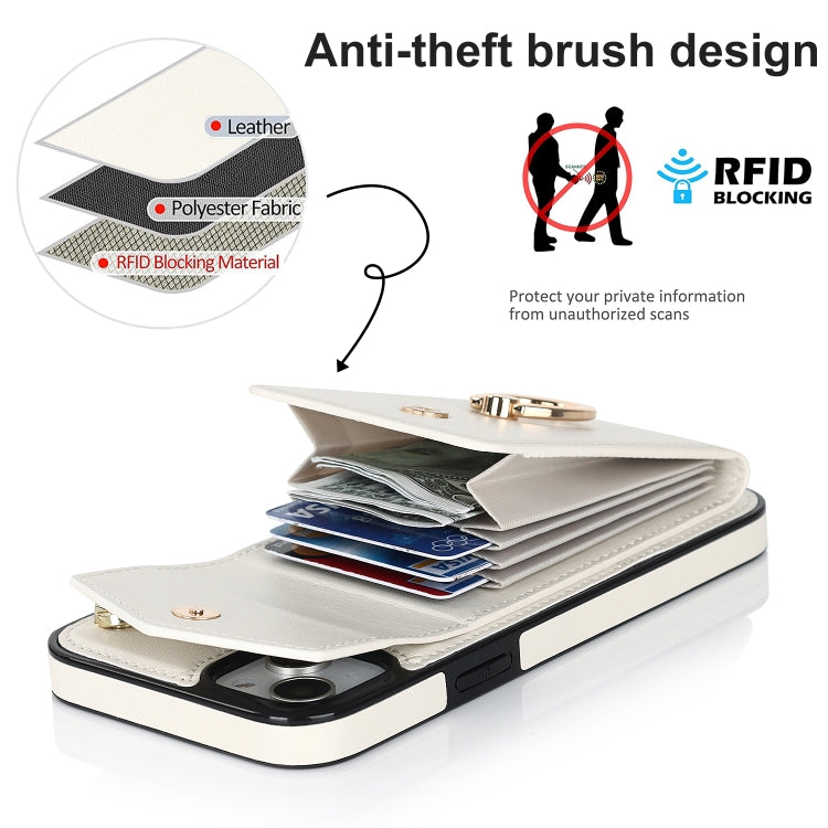 For iPhone 14 Anti-theft RFID Card Slot Phone Case