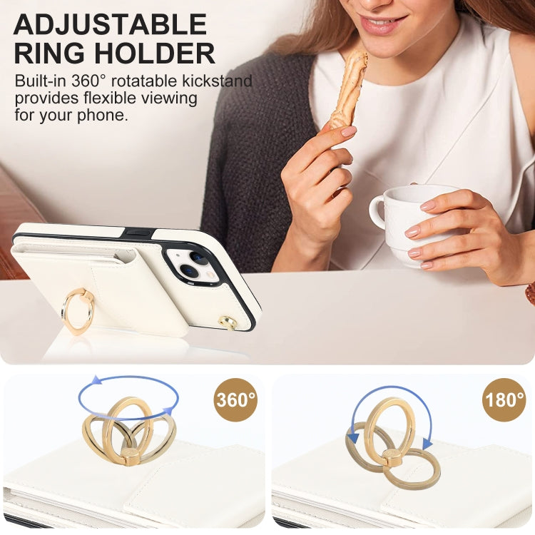 For iPhone 14 Plus Anti-theft RFID Card Slot Phone Case