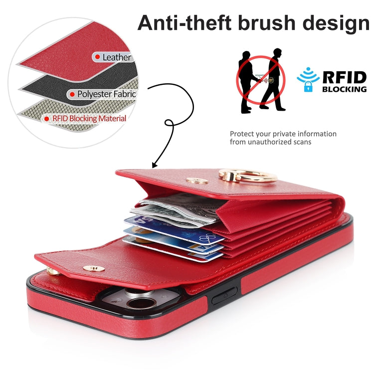 For iPhone 14 Plus Anti-theft RFID Card Slot Phone Case