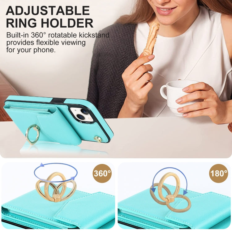 For iPhone 14 Plus Anti-theft RFID Card Slot Phone Case