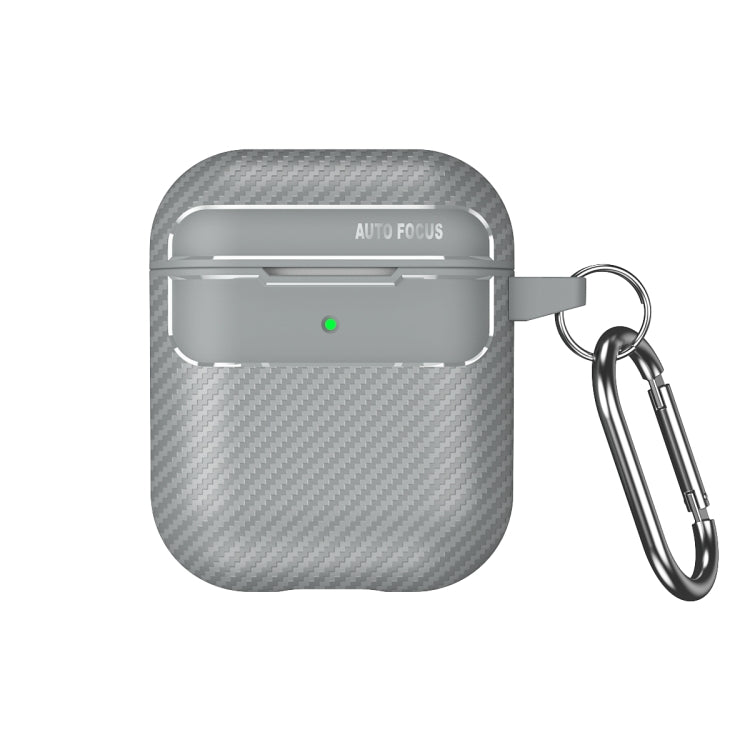 For AirPods 1 / 2 Carbon Fiber Texture Anti-fall Earphone Protective Case