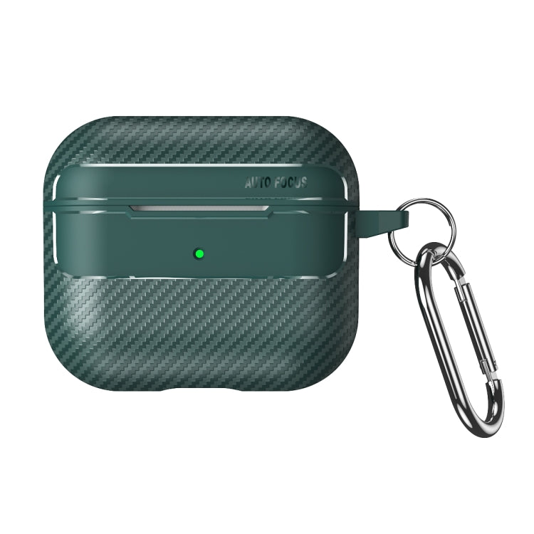 For AirPods 3 Carbon Fiber Texture Anti-fall Earphone Protective Case