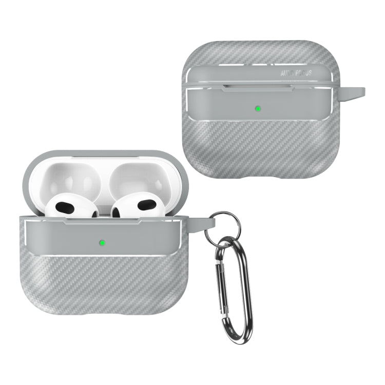 For AirPods 3 Carbon Fiber Texture Anti-fall Earphone Protective Case